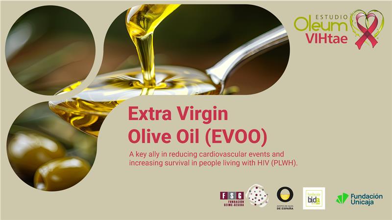 Extra Virgin Olive Oil (EVOO), a key ally in reducing cardiovascular events and increasing survival in people living with HIV (PVVIH)