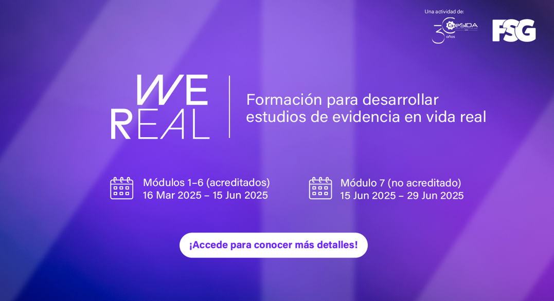 WEReal: Formación para desarrollar estudios de evidencia en vida real
