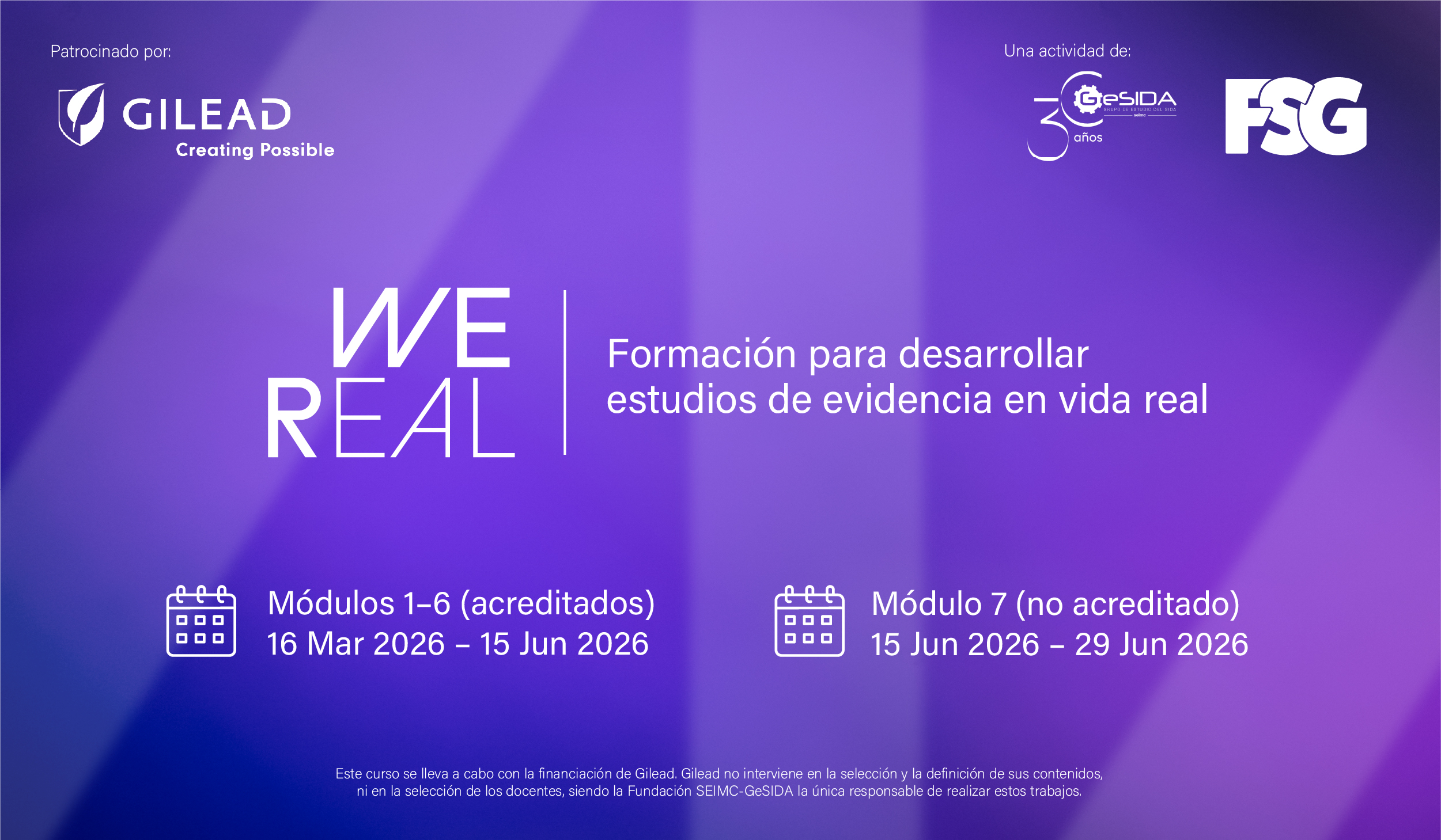 WEReal: Training to develop real-world evidence studies
